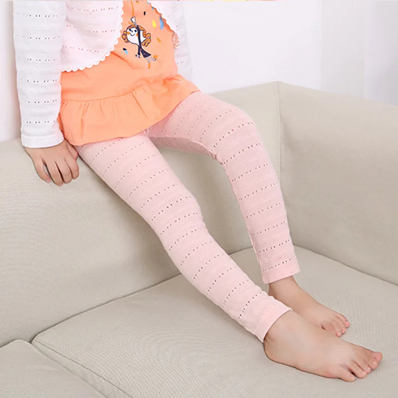 Effen dunne zomer baby meisjes leggings gebreid katoen lange Koreaanse broek 1-2 jaar oude baby peuter babykleding OKL 194001