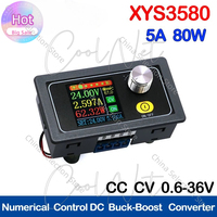 XYS3580 DC DC Buck Boost Converter CC CV 0.6-36V 5A Power Module Adjustable Regulated laboratory power supply variable