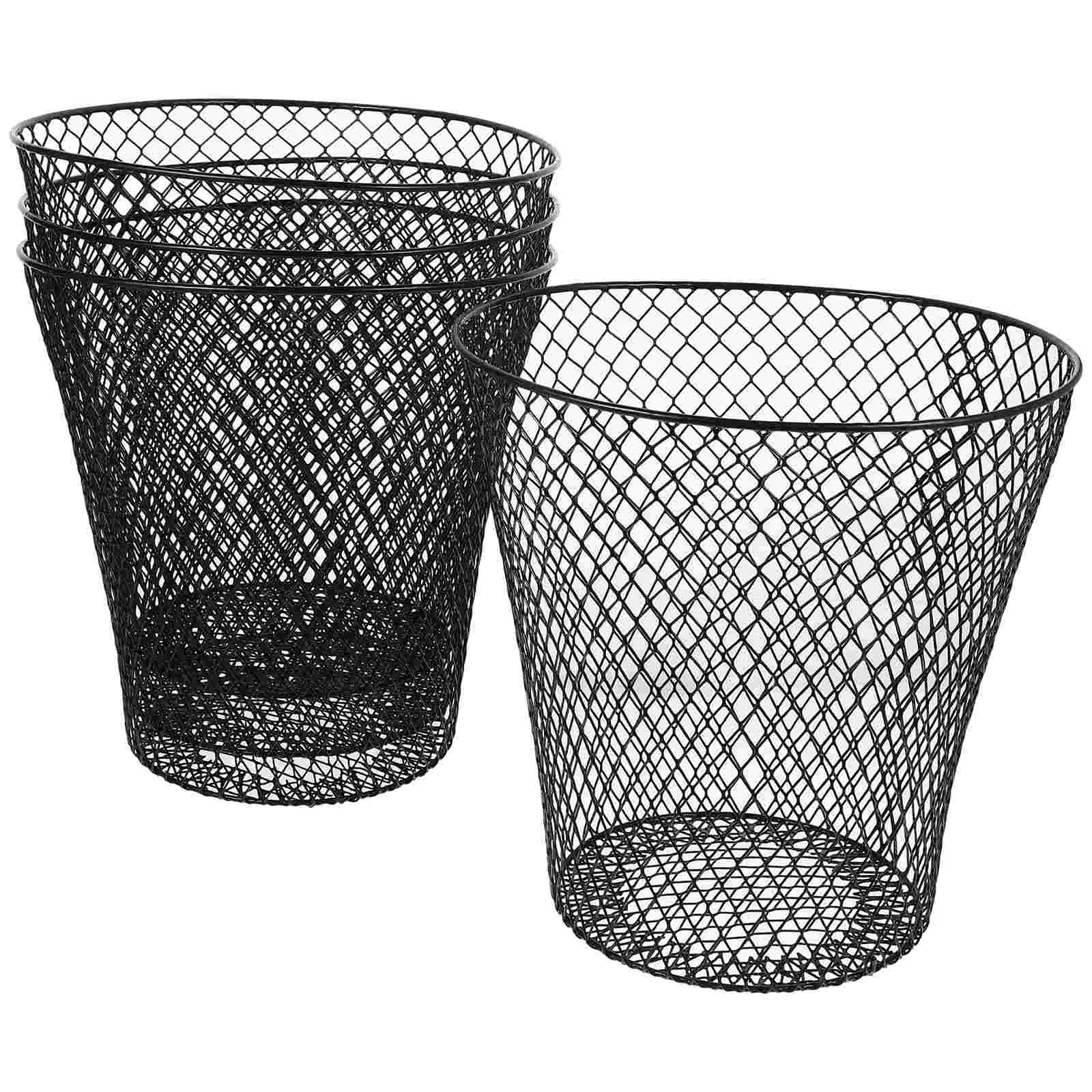 4 Pcs Iron Plant Protection Cover Yard Protector Saucers for Outdoors Tent Mesh Designed Cage Sturdy Wire Flowerpot Pots Indoor