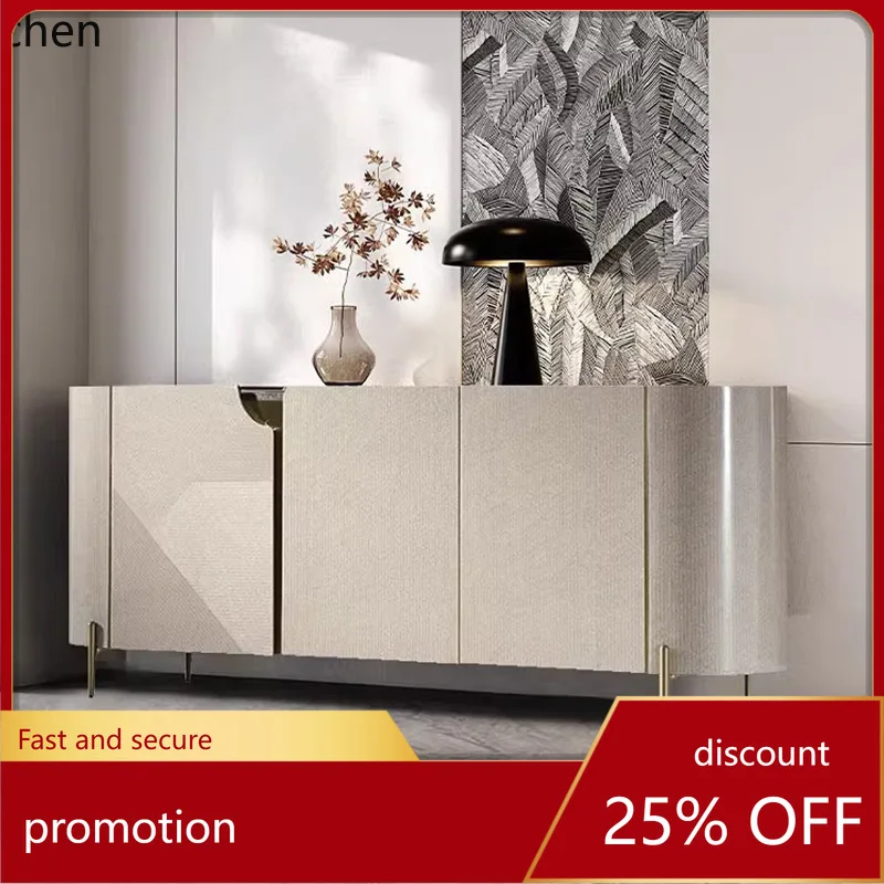 

CZ Glossy Lacquer Entryway Cabinet Wall-Mounted Decorative High-End Storage Cabinet Minimalist Living Room Sideboard