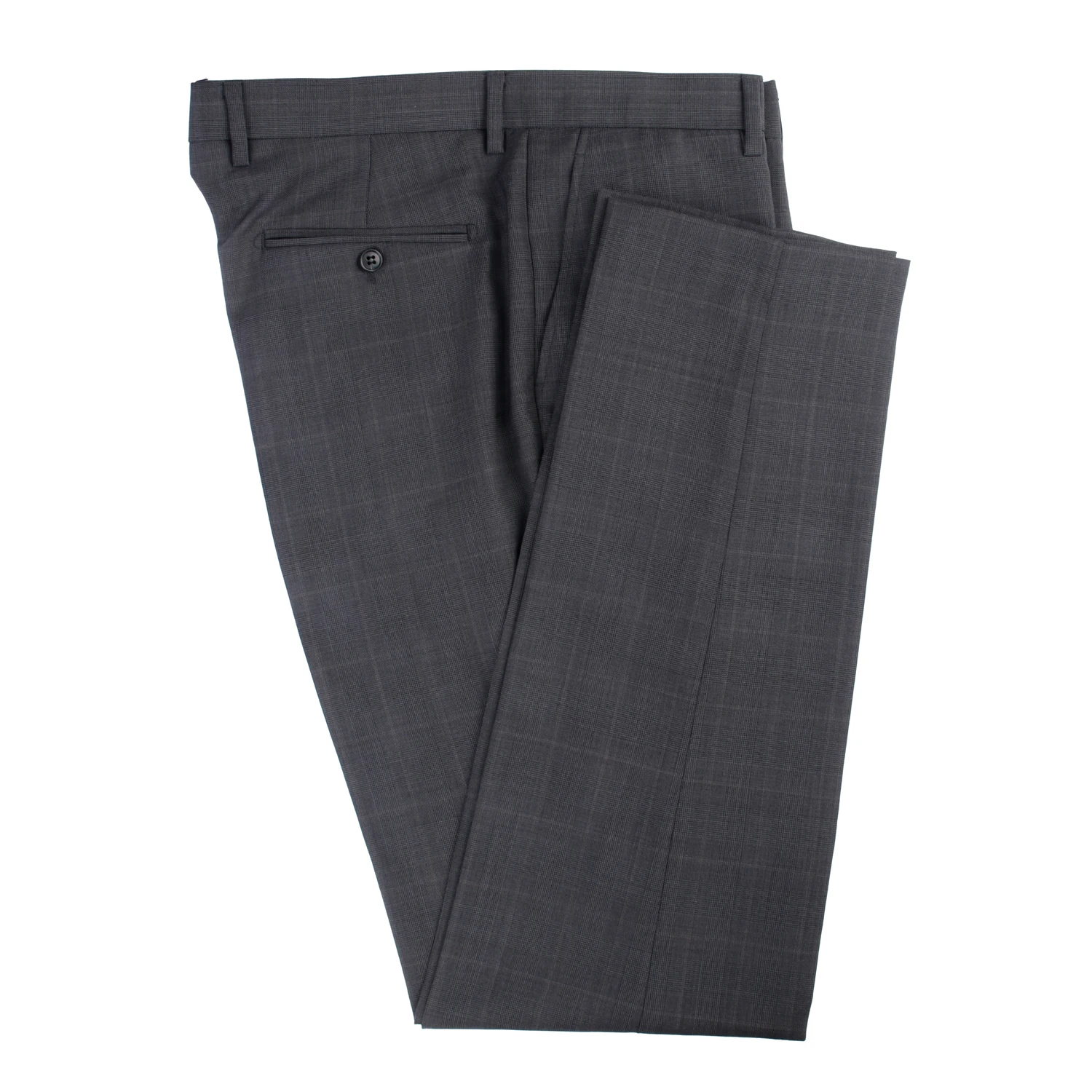 Pantalones informales a cuadros del Príncipe de Gales, pantalón ajustado a cuadros, color gris medio, a medida