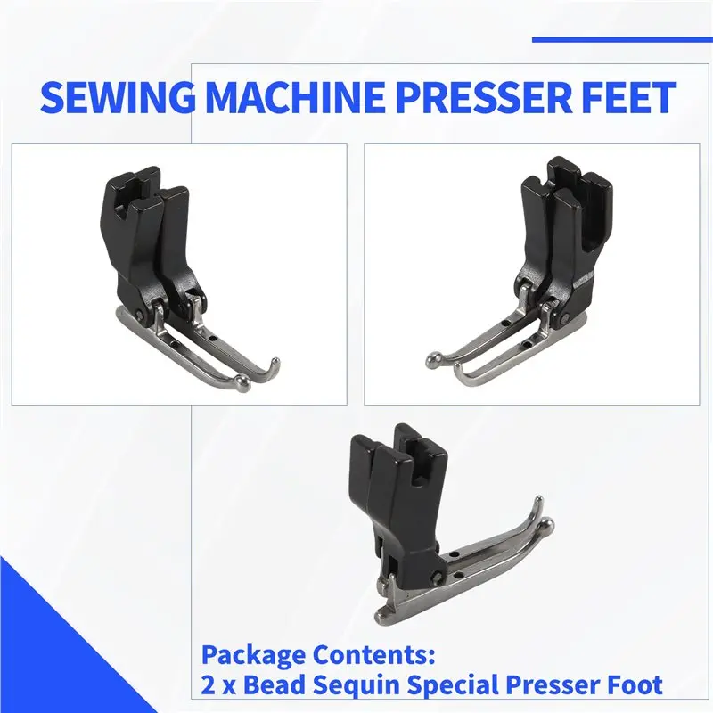 J1UL1N Bead Sequin Special Presser Foot Sewing Machine Presser Feet Wedding Dress Bead Fabric Sewing Machine Accessories