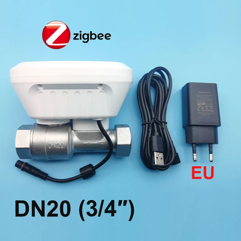 Zigbee oder WLAN Tuya Smart Wasserventil Wasserzähler Wasserdurchflussmesser Verbrauchstemperaturanzeige Smart Life Steuerung Bewässerung