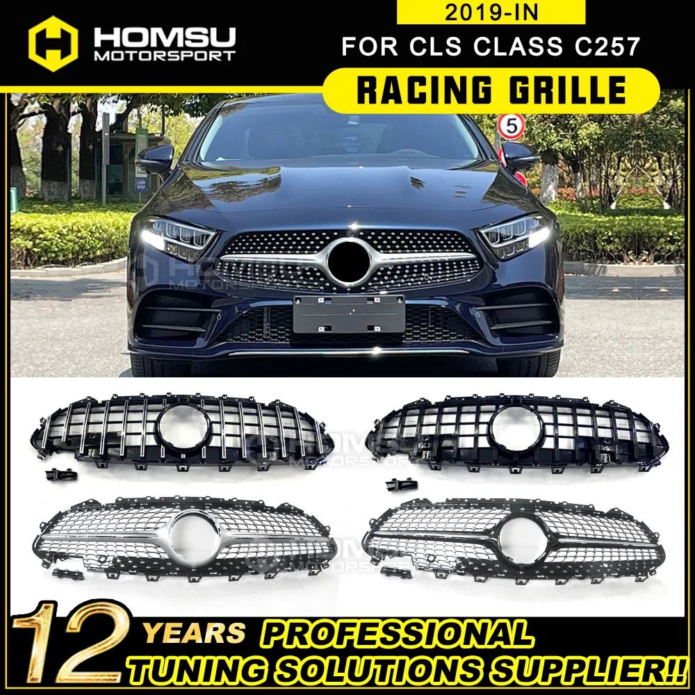 

2020+ Front Bumper diamond grill For CLS C257 Front Grille W257 Diamond Style grille 2019 CLS300 CLS350 CLS450 CLS500 4 Matic