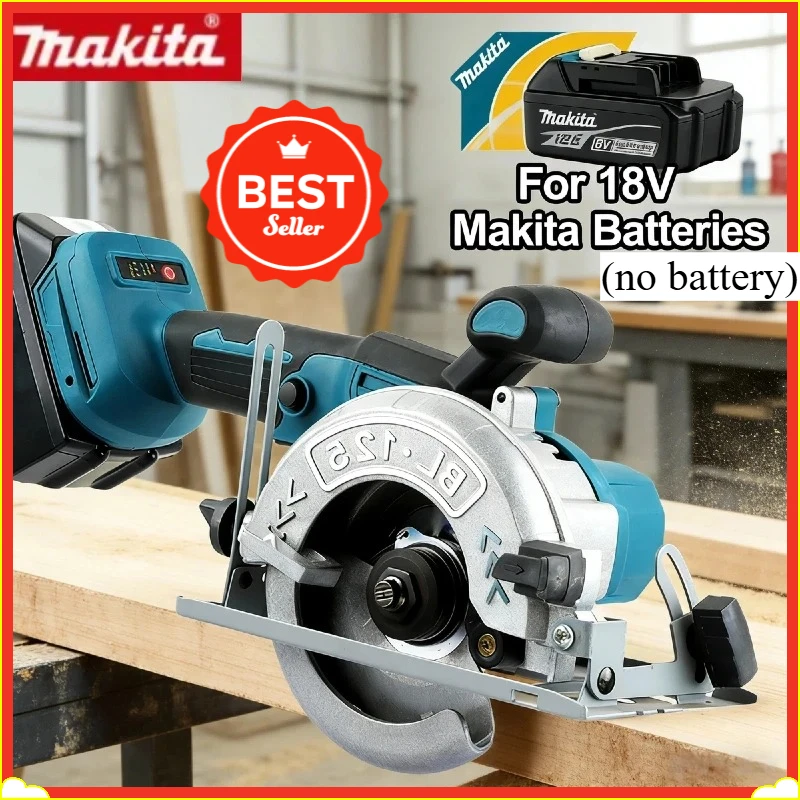 

Makita 5Inch Brushless Electric Circular Saw Cordless Handheld Multifunctional Wood Metal Cutter Power Tool for 18-20V Battery
