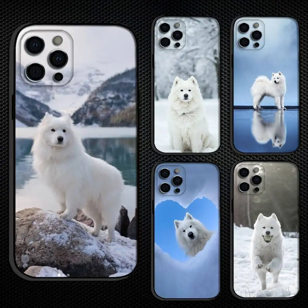 

LovelySamoyed in a Winter Phone Case For iPhone 16,15,14,13,12,11 Plus,Pro Max, Others Soft Black Cover