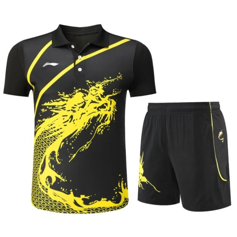 2026 New Badminton Sportswear Table Tennis Short-sleeved Limited Edition Competition Suit Breathable Sweat-absorbent Top T-shirt