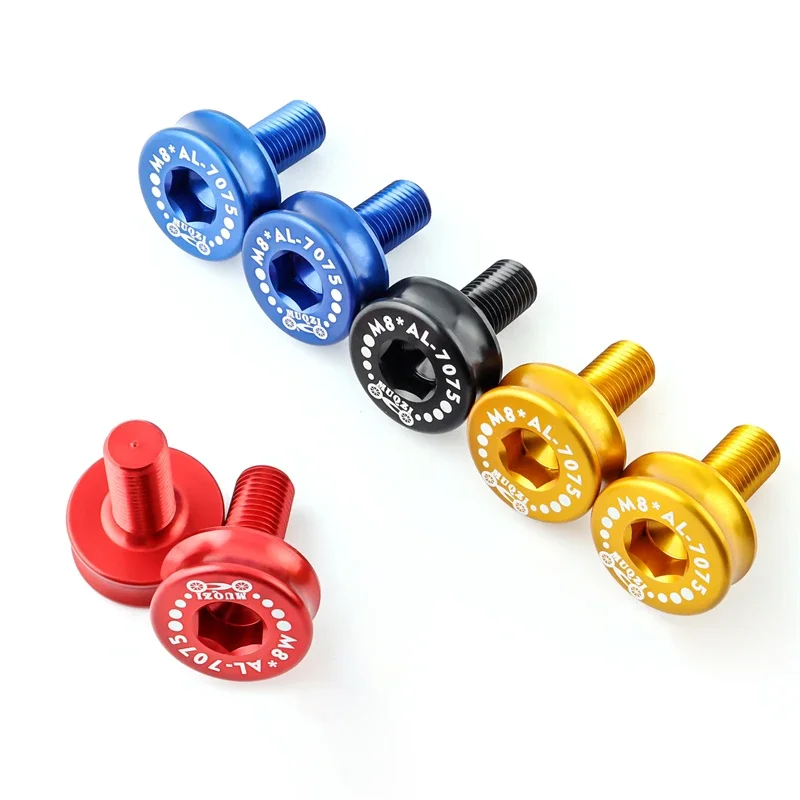 MUQZI 2pcs Bottom Bracket Screw M8 Bike Square Tapered Bottom Bracket Bolts Crank Arm Waterproof Screw for Brompton view 2
