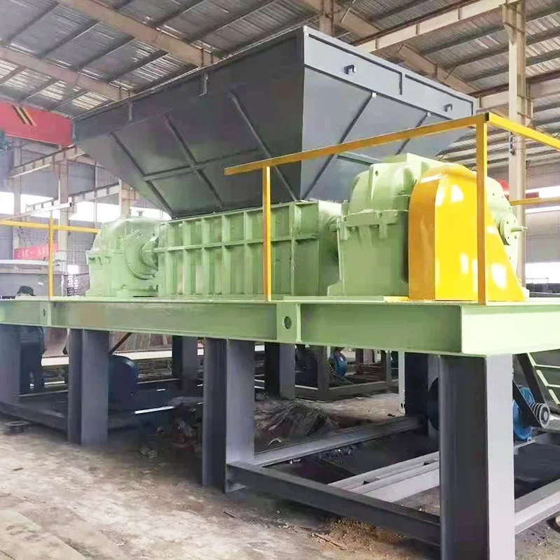 Double Shaft Waste Tyre Shredder Machine Waste Tire Shredding Line for Scrap Tire Processing in Recycling Factories