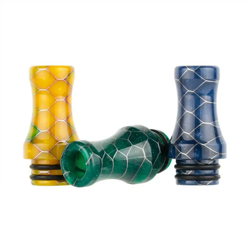 Vape 510 Long Snakeskin Resin Drip Tip Honeycomb Standard Narrow Bore Mouthpiece For RDA RTA Tank Atomizer