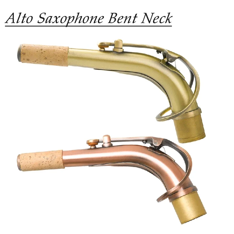 IRIN 알토 색소폰 넥 24.5mm 브라스 알토 색소폰 벤트 넥 빈티지 레드 코퍼 브론즈 목관악기 부품 및 액세서리