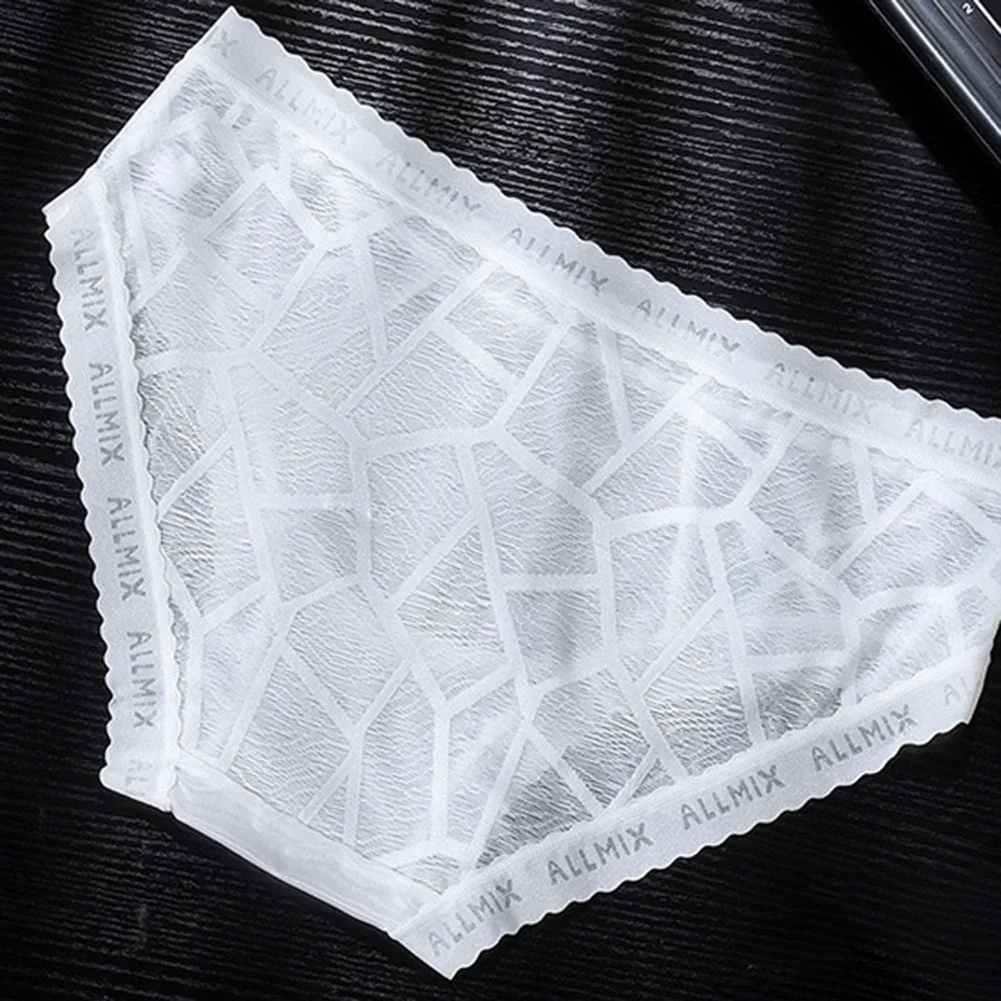 Men's Panties Sexy Briefs Elastic Ice Silk Sissy Pouch Lingerie Ultra-Thin Underwear Man Low Waist Underpants Seamless Knickers - Image 4