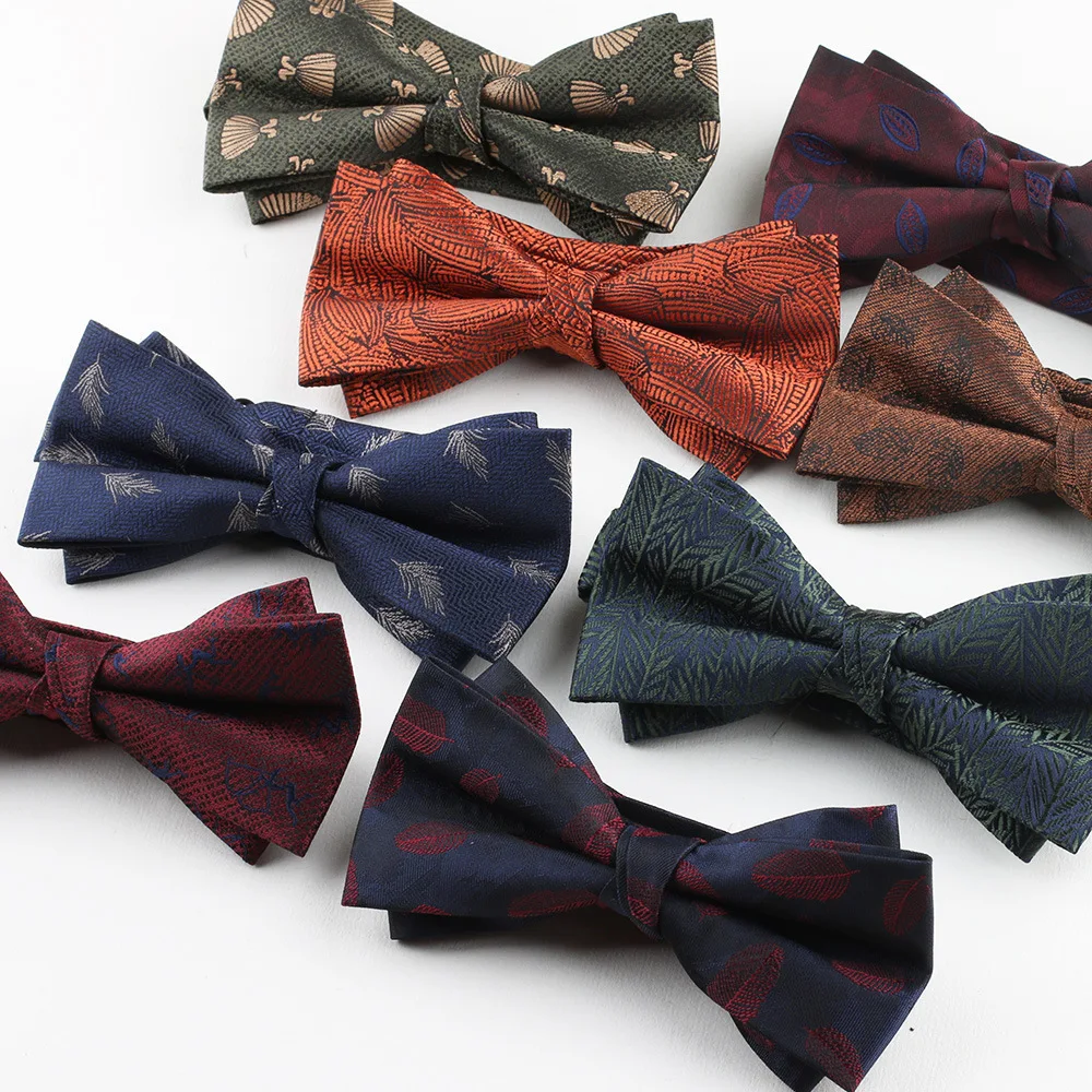 New Brown Color Bowties For Men Formal Business Polyester Bow Ties Wedding Party Groom Bowknot Suit Tuxedo Accessories Cravat