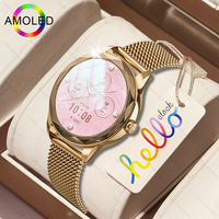 Hello Clock Ladies Smartwatch 2024 Fashion Diamond Craft AMOLED NFC ECG PPG Bluetooth Call Smart Watch Women For XIaomi Huawei