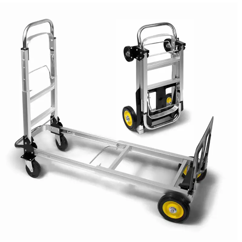 Multifunctional express logistics handling cart, folding portable flatbed truck
