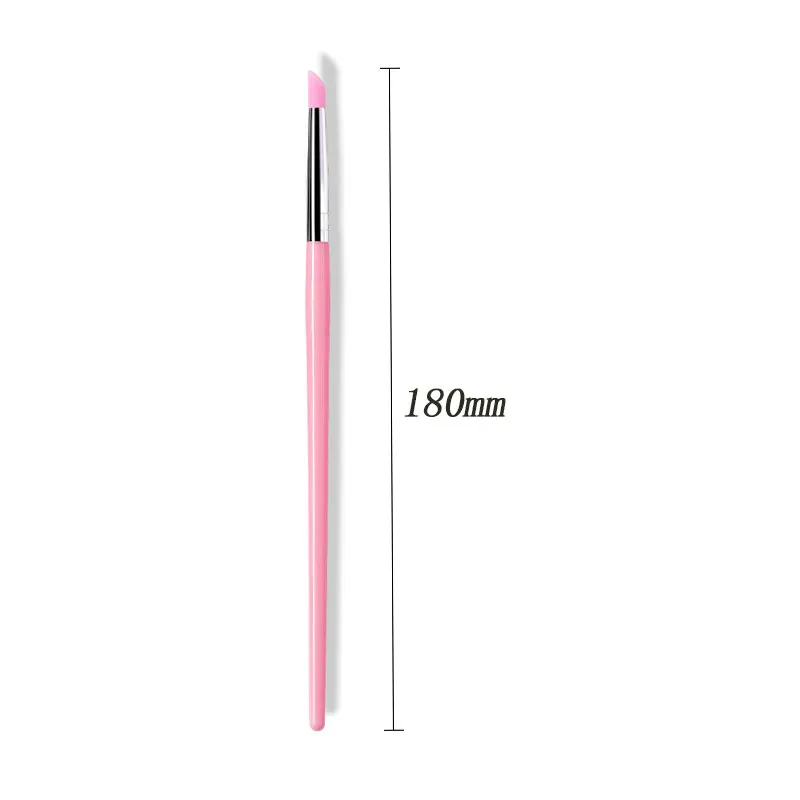 5 Teile/satz Silikon Carving Blume Nagel Pinsel Kleine Kopf UV Gel Skulptur Nagel Silikon Stift 3D Modellierung Nail art Werkzeug Pinsel 1,8 cm