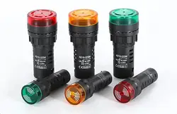 5PCS Intermittent sound Flash buzzer AD16-16SM AD16-22SM sound and light alarm 12/24/36/110/220V Indicator light signal lamp