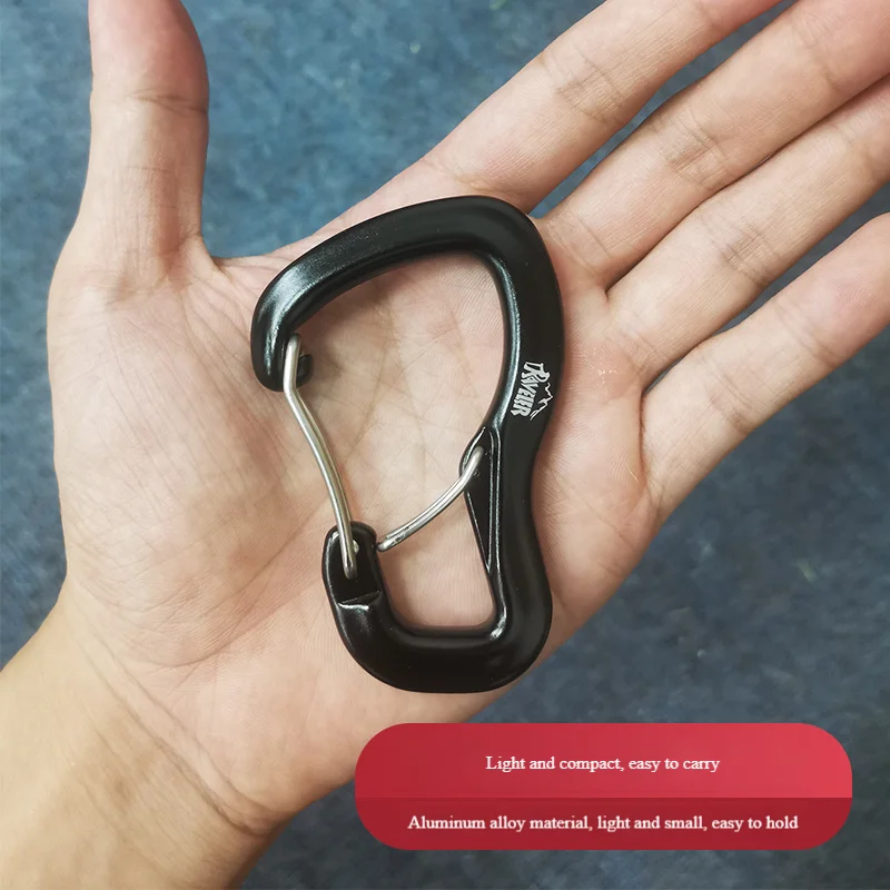 1pcs Outdoor Hammock Double Lock Buckle Multifunctional Aluminum Alloy Suspension Buckle Camping Hammock Quick Suspension Buckle