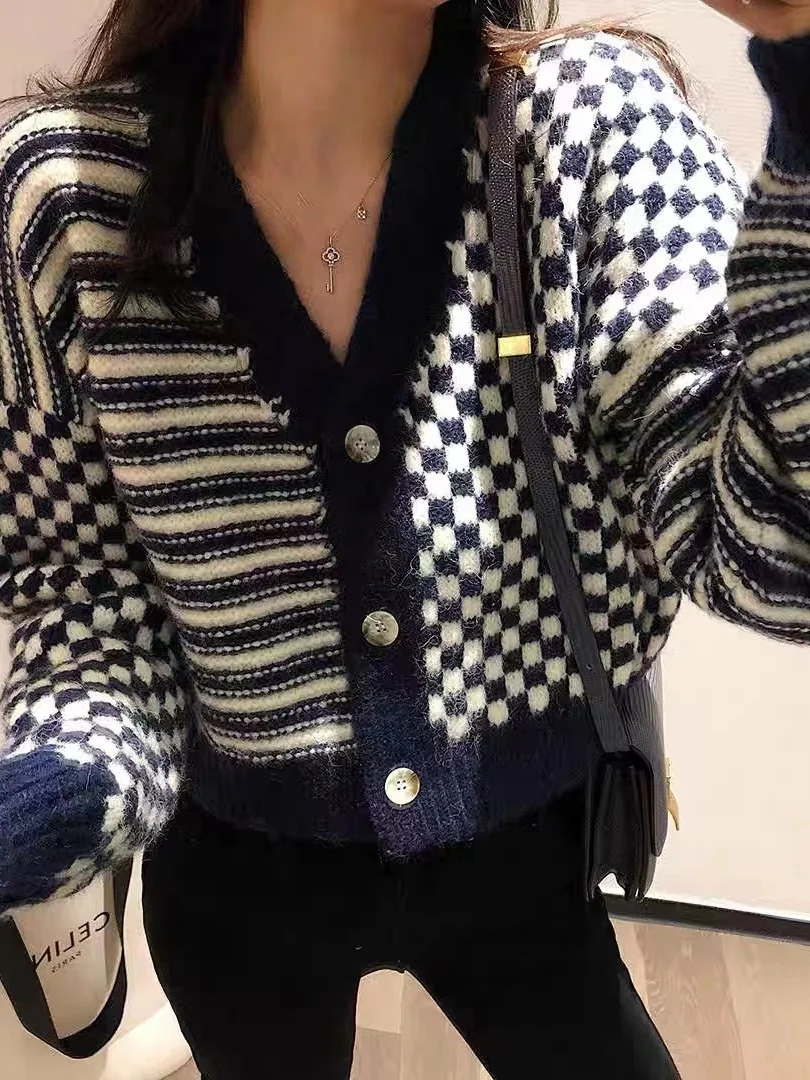 

Мягкий вязаный свободный свитер-кардиган для женщин: универсальная верхняя одежда для осени и зимы, модная повседневная теплая одежда