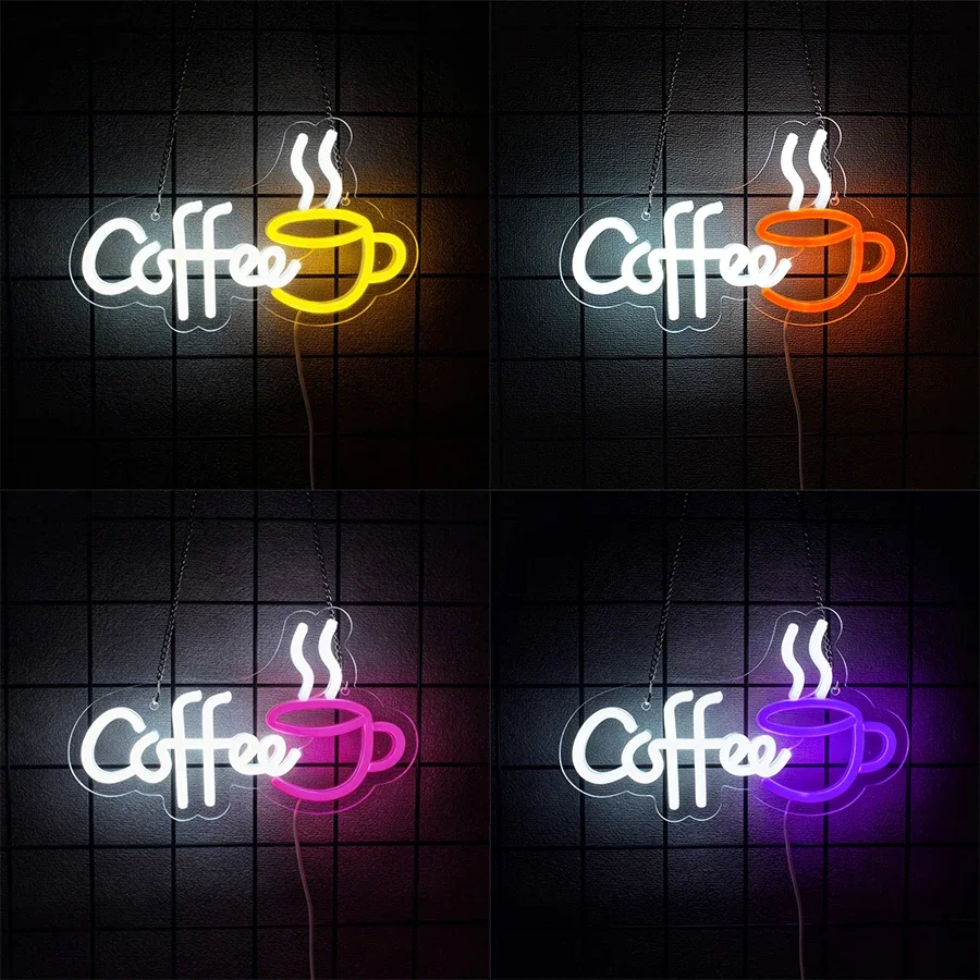 

Подходит для кофейной станции, витрины магазина, делового декора ресторана, настенного светильника с современными аксессуарами, кофейной светодиодной неоновой вывески.