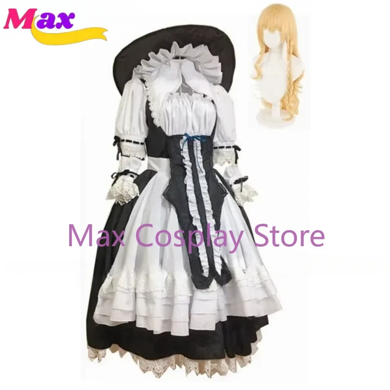 Max Cos Kirisame Marisa Curiosités de Lotus Asia Costume de Cosplay Taille Halloween Toutes Tailles Perruque DF