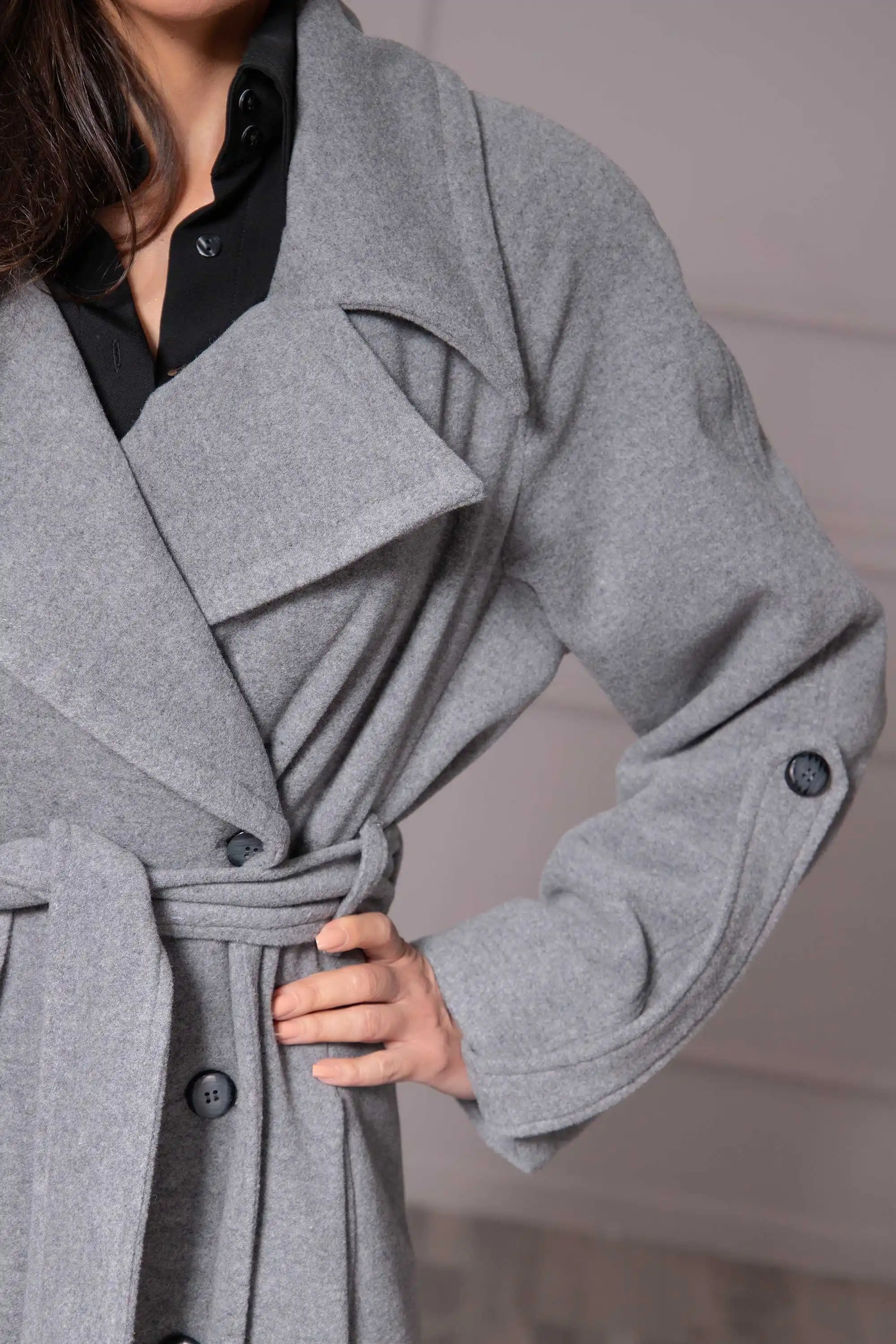 Women Winter Long Coat Soft Warm Ladies Blazer Luxury Costumes Femmes Tailored Jacket Formal Wear One Piece