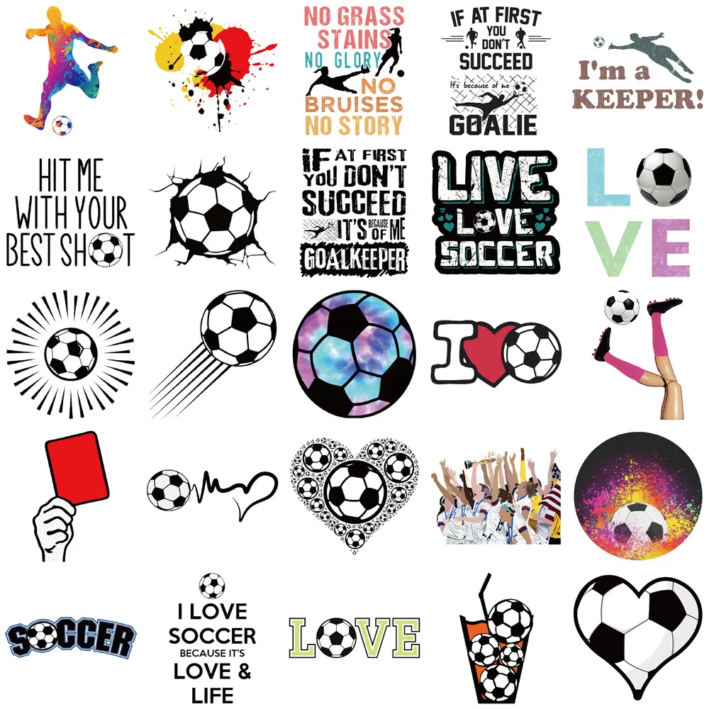 50PCS Football Waterproof Stickers Sports Cartoon Graffiti Decoration DIY Notebook Suitcase Phone Fridge Water Cup Guitar Toys