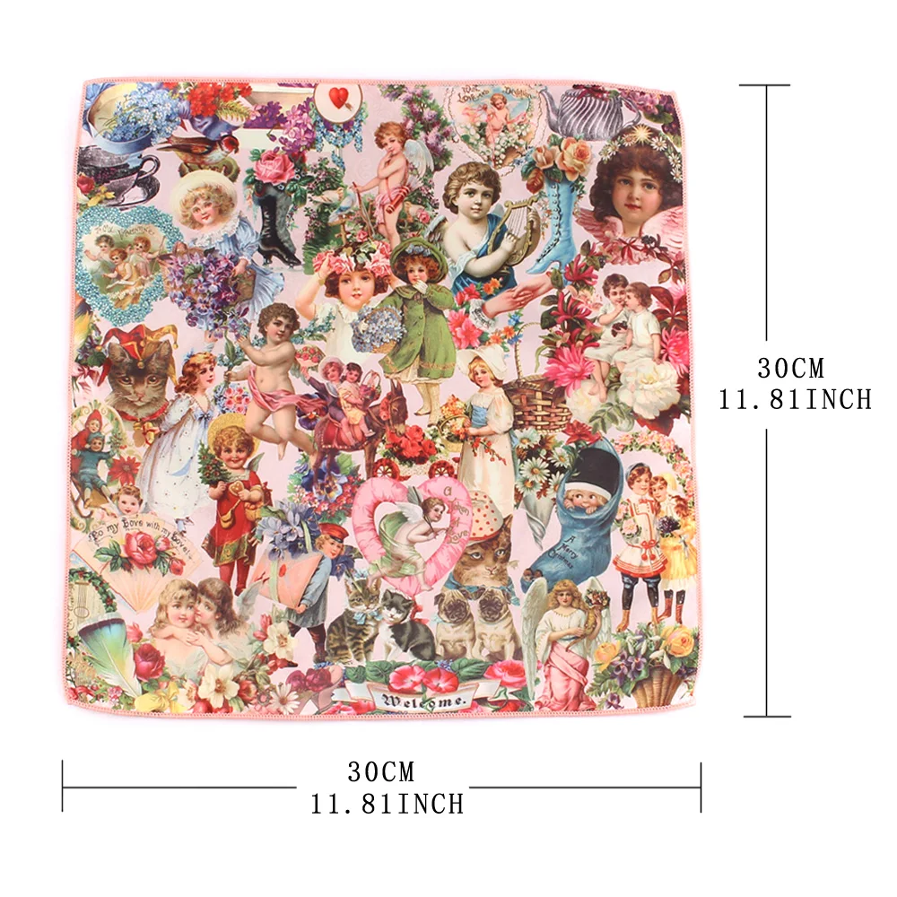 Funny Print Pocket Squares Vintage Printed Suit Handkerchiefs Luxury Men Hanky Accessories for gift