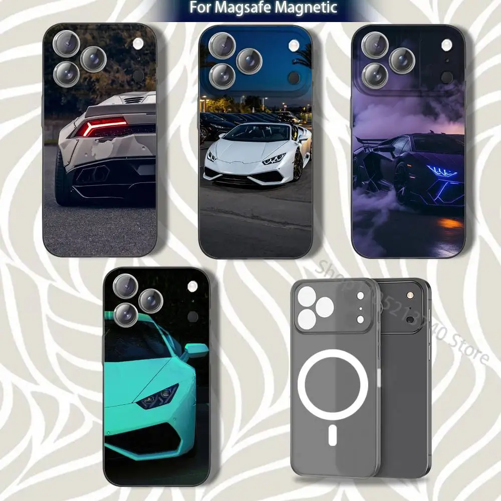 

L-Luxury L-LamS Huracan Frosted Phone Case For iPhone 17,12,11,14,13,15,16,Plus,Air,Pro,Max,E,Mini for MagSafe Magnetic Grey