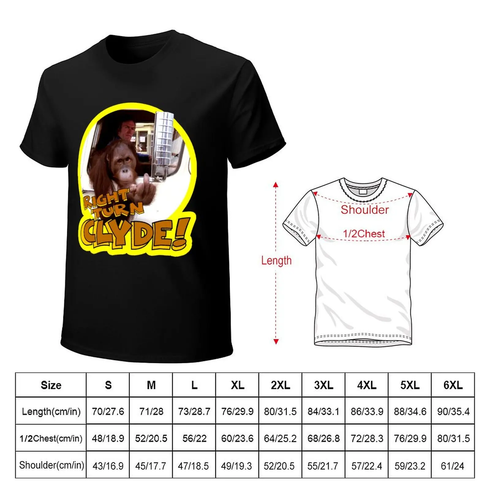 70'S Eastwood Classic Every Which Way But Loose Right Turn Clyde! Sticker T-Shirt funny t shirts cotton T-Shirt