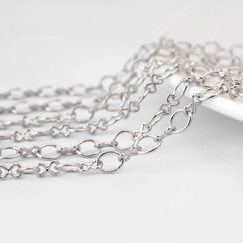 5 Meters width 3.5MM Copper Round Oval Link Figaro Chains Necklace Chains Diy Jewelry Findings Accessories Wholesale