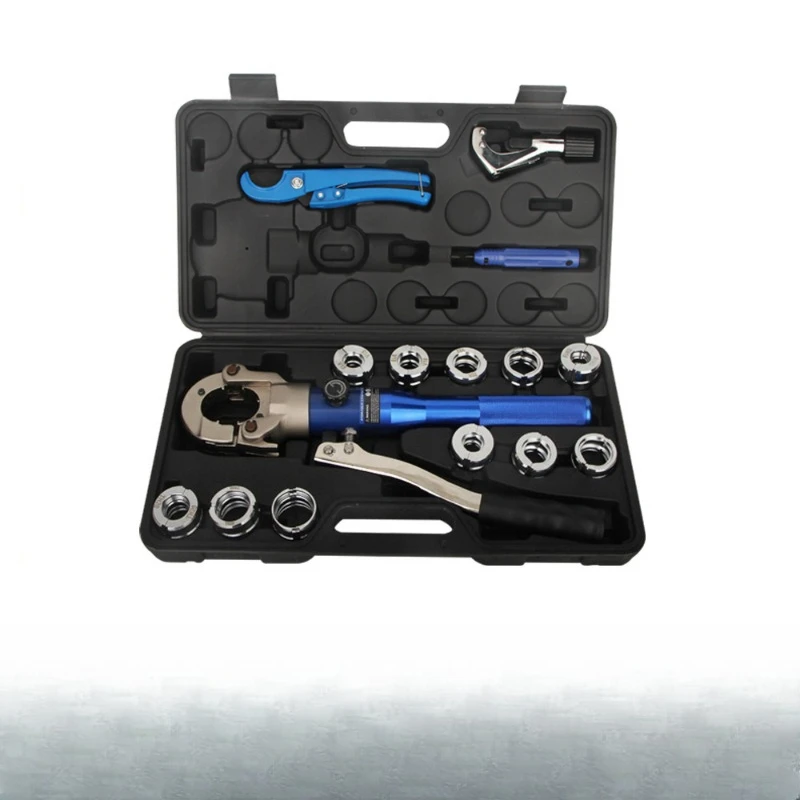 Stainless steel hydraulic clamping pliers manual special aluminum-plastic pipe floor heating water pipe fast mechanical crimping