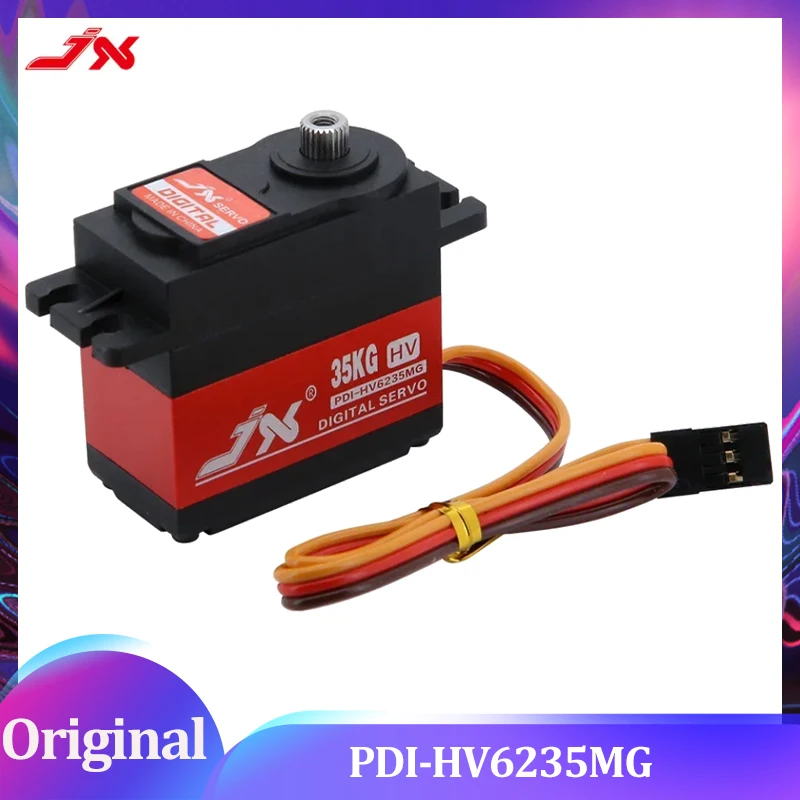 JX Servo PDI HV6235MG 35KG 8 4V 016Sec engranaje de Metal de alta precisión Servo Digital RC coches Robot brazos aviones otras aplicaciones