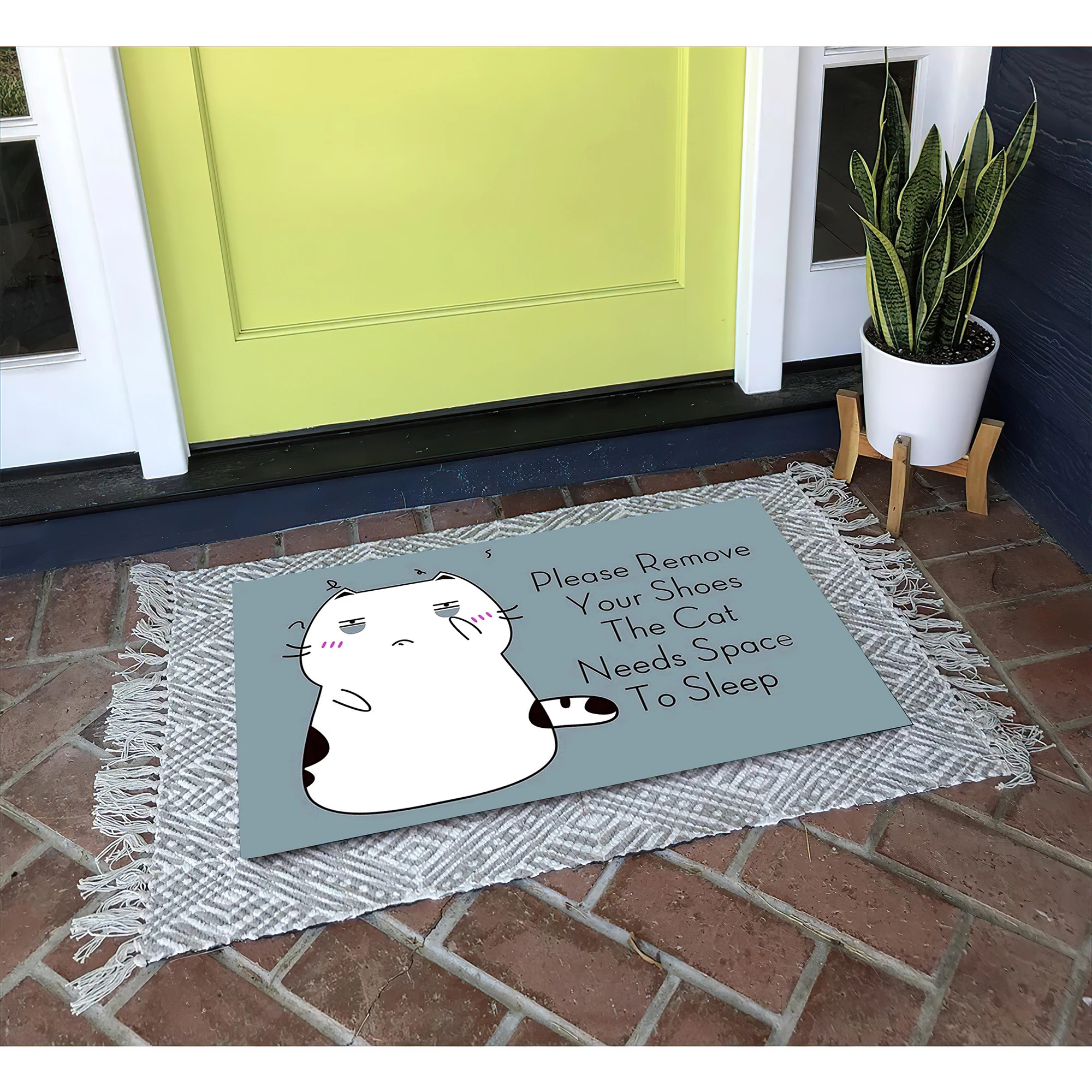 

Remove Your Shoes Cat Doormat Non slip Rubber Backing Outdoor Entrance Floor Mat Decorative Rugs Welcome Mat Entryway