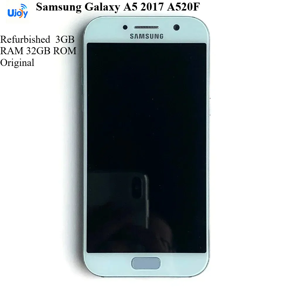 Refurbished Phone Samsung Galaxy A5 2017 A520F 4G Mobile Phone Single SIM 5.2'' 3GB RAM 32GB ROM Original CellPhone Android