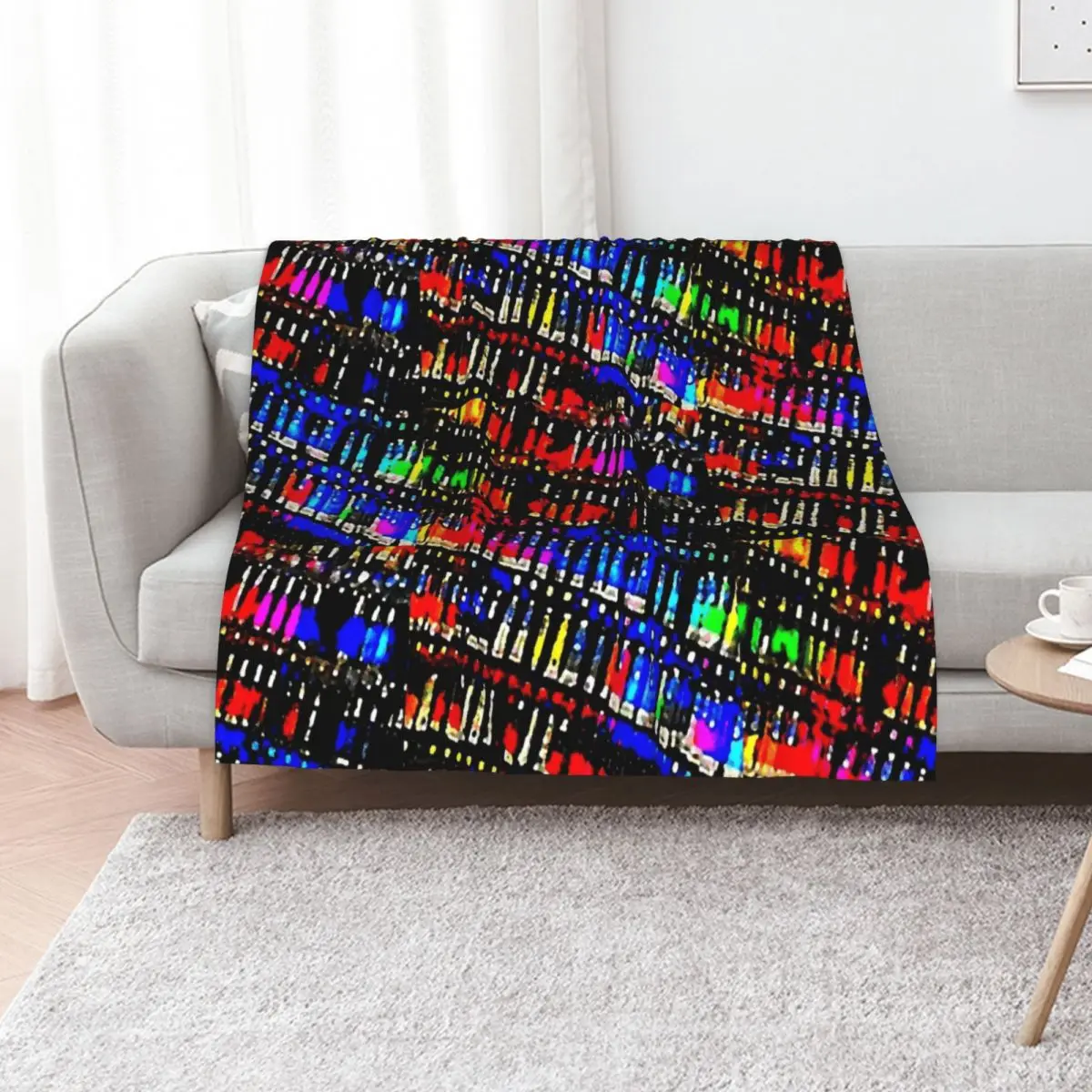 Color palette Carnival of Black Red, Royelby Iritof Throw Blanket Weighted for winter Baby Sofa Throw Furry Blankets