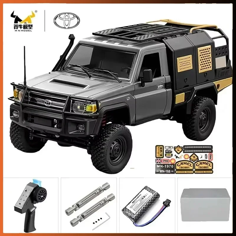 LEDライト付きレトロRCカー,プロの4wdピックアップトラック,完全なシミュレーション,モデルおもちゃ,4wd,mn82,1:12,lc79