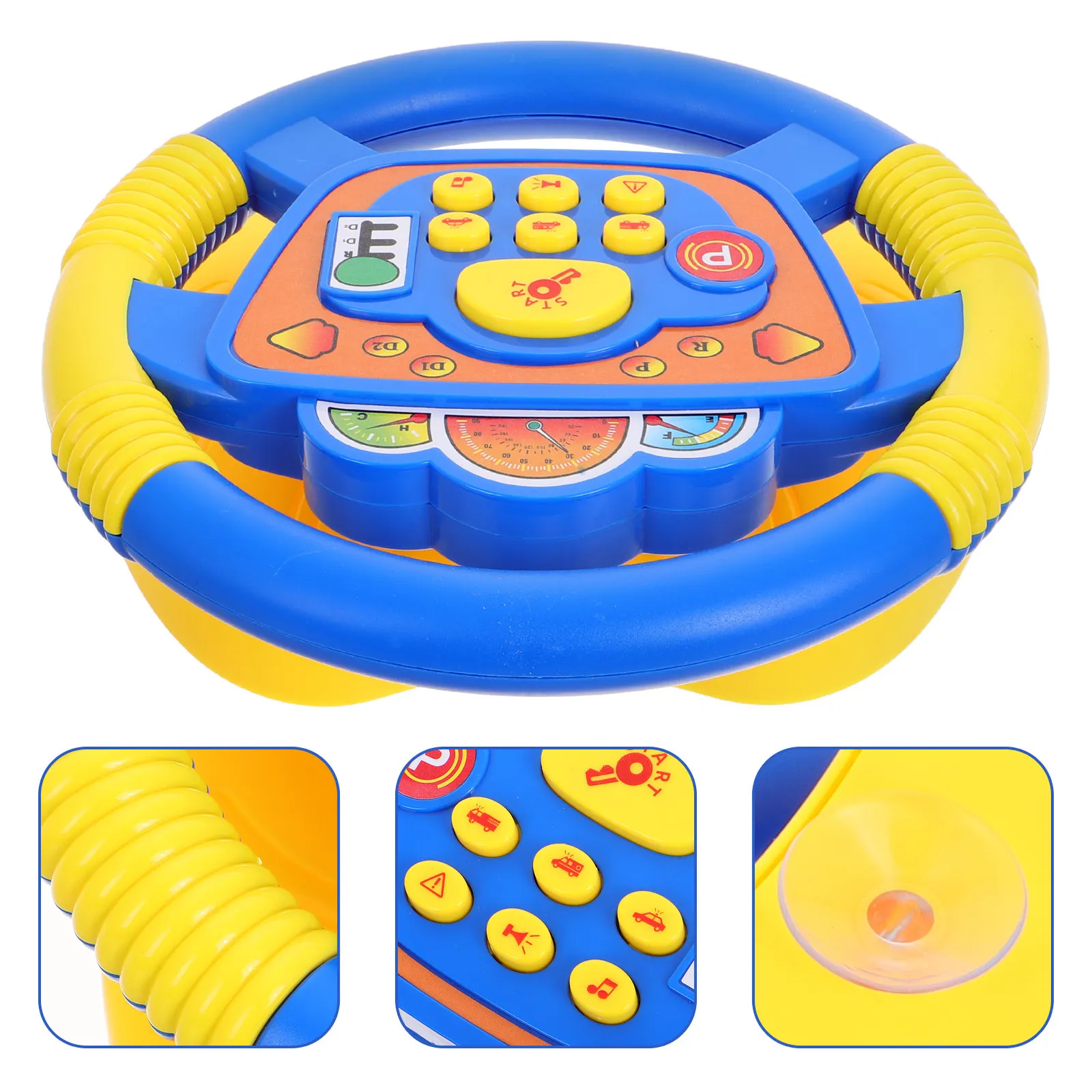 

Steering Wheel for Degree Rotation Simulation Stroller Car Seat Driving Music Light Educational Interactive Play