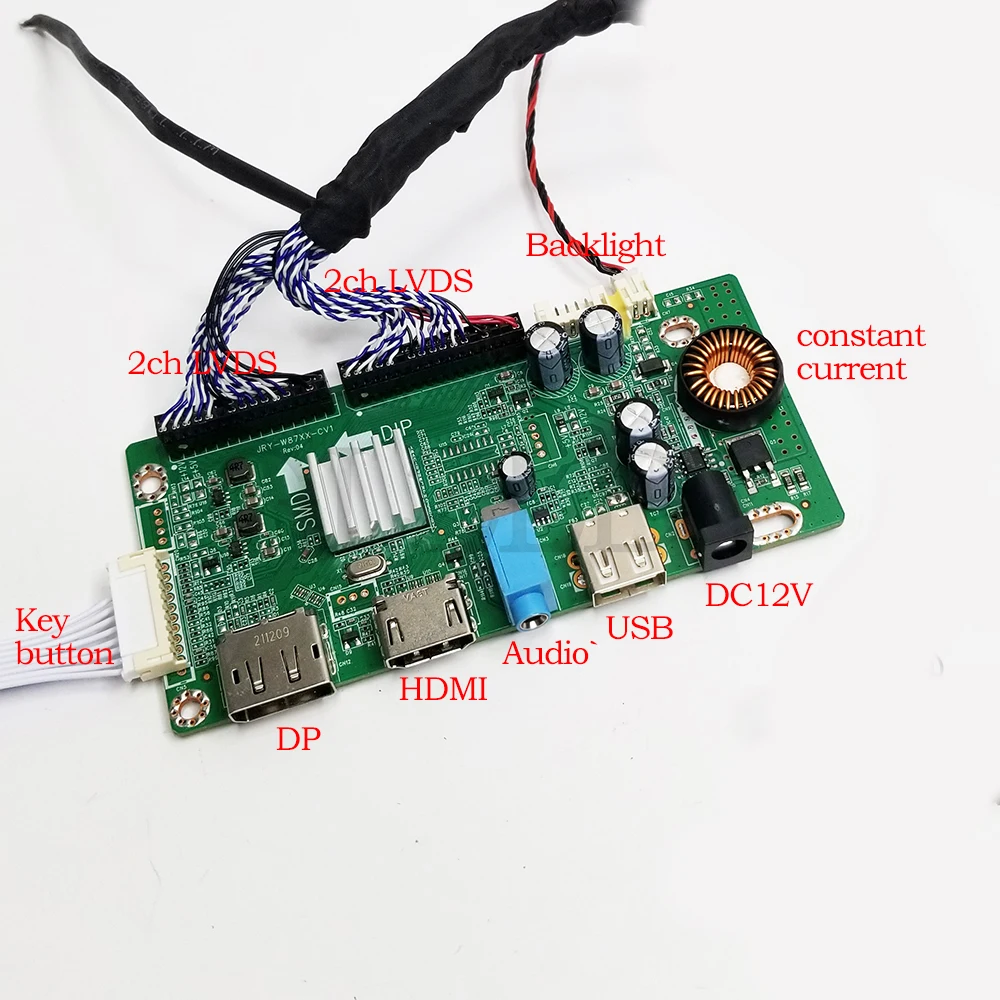 LCD controller board driver board for LTM270DL02 LTM270DL05 LTM270DL06 LTM270DL08 4ch 8-bit 61Pin HDMI DP USB DIY monitor kit