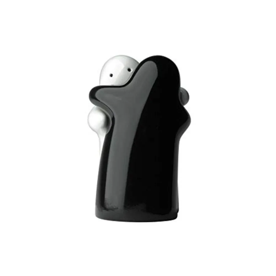 

Salt and Pepper Shakers Cute Decorative Novelty Hugging Shakers Couple Set Black and White Modern and Vintage Hug Design Easy t