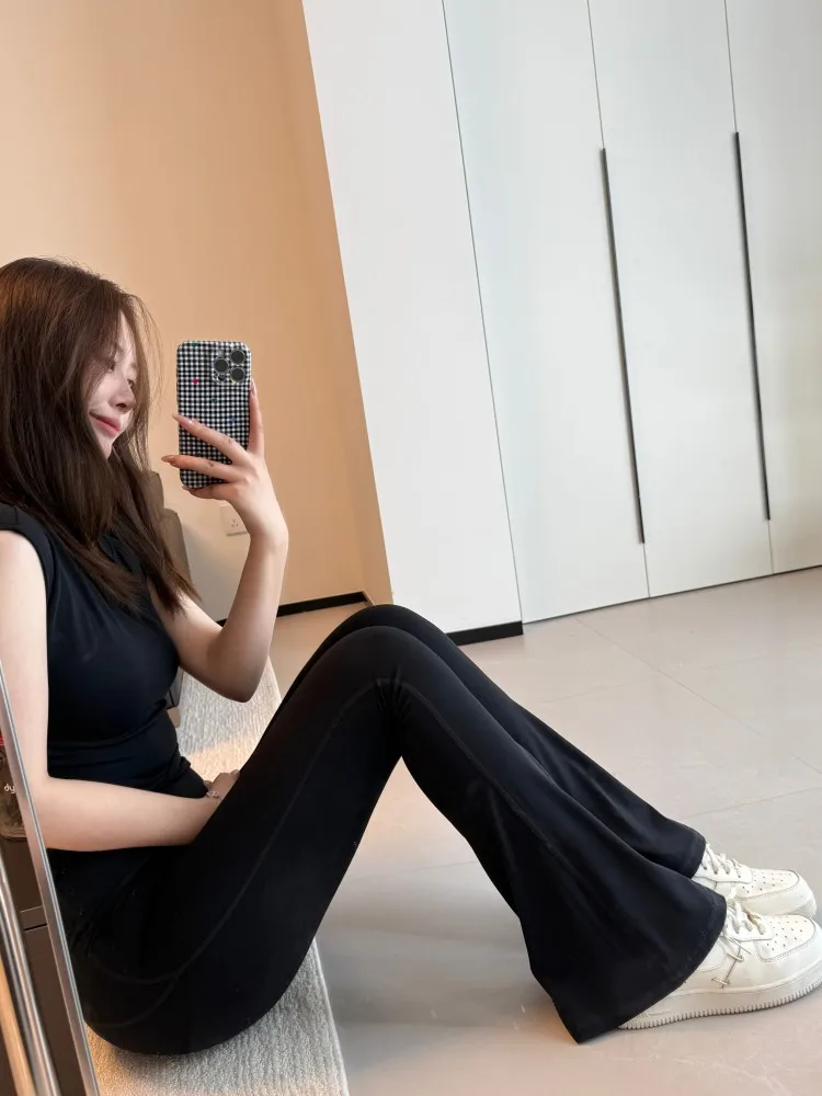 

High Waist Flared Yoga Pants Women's Tight Sports Pants Pilates Pants Outdoor Wear Summer 2025 Ladies Pure E-commerce