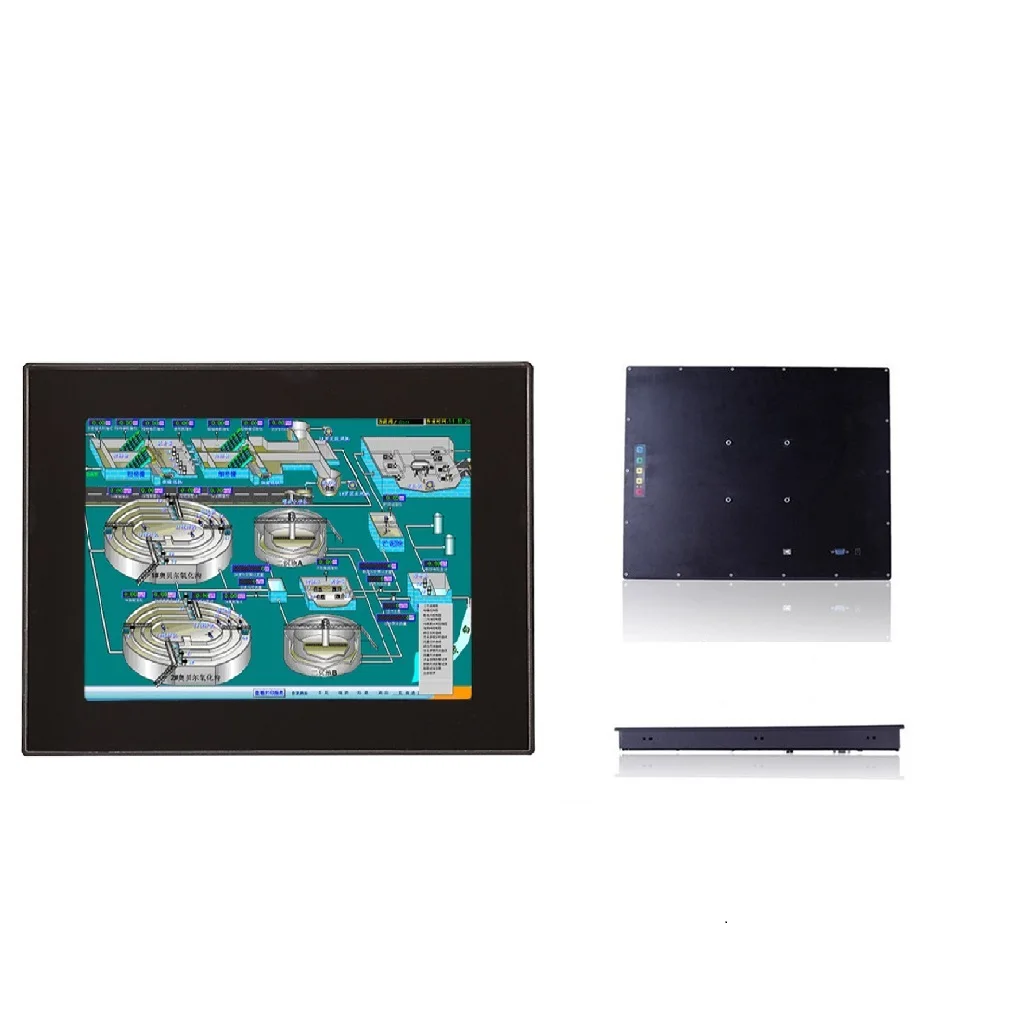 

High Brightness Buckle 10.4,12,15,17,19 Inch VGA+HDMI+DVI Vertical Ports Embedded Monitor Industrial Displays Resisitive Slim