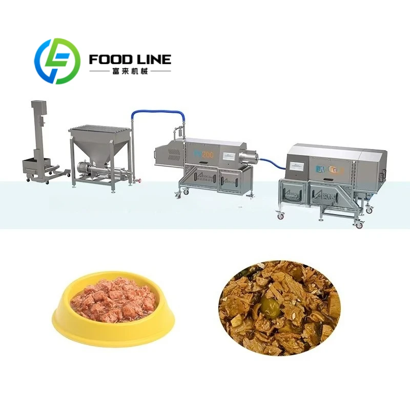 High Efficiency Pet Wet Food Production Line Cat Dog Meat Canned Food Making Machine