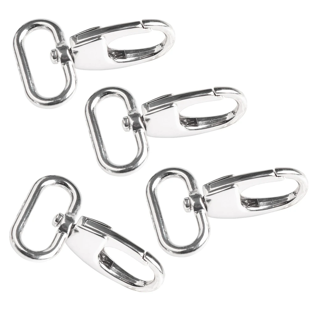 

4pcs Metal Swivel Hooks Durable Rustproof Lightweight Snap Clasps For Bag Straps Pet Leashes Keychains Quick Release Trigger