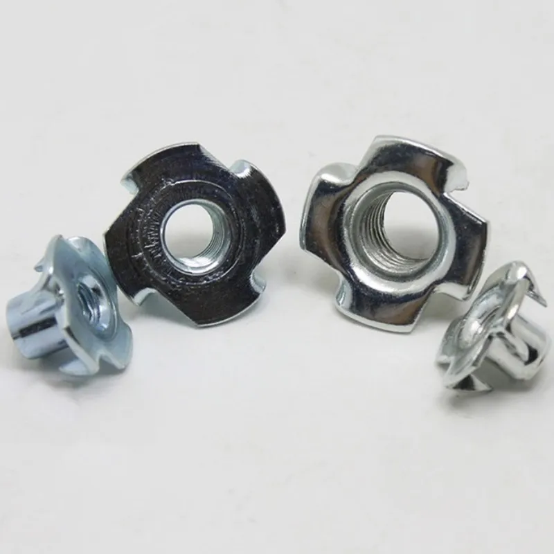 

15pcs M4 Four-fork T-nut Rust-proof Insert Sturdy For Wood Climbing Frames Furniture