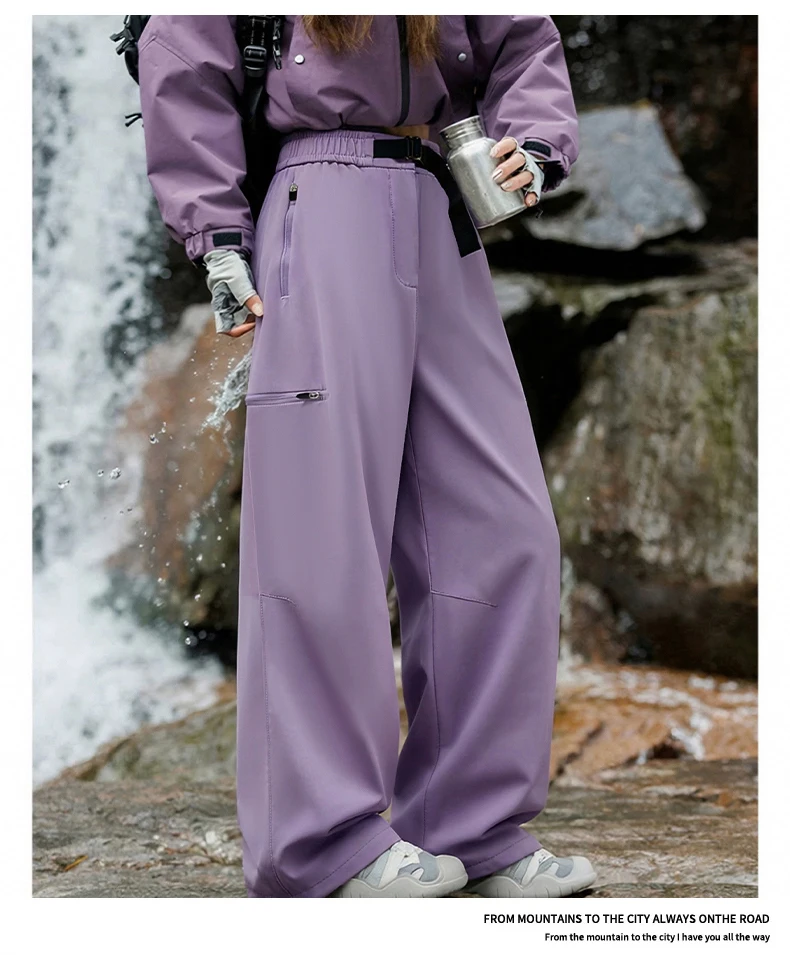 Damen Wasserdichte & Winddichte Outdoor-Hose Kratzfestes Gewebe für Allwetter-Abenteuer – Detail 11