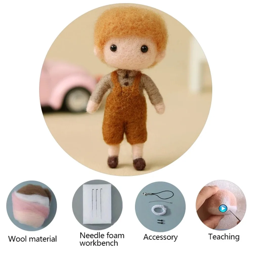 Handmade Toy Princess DIY Wool Felt Kit Unfinished DIY Doll Non Finished Boy and Girls Felt Kit Fun Material Bag