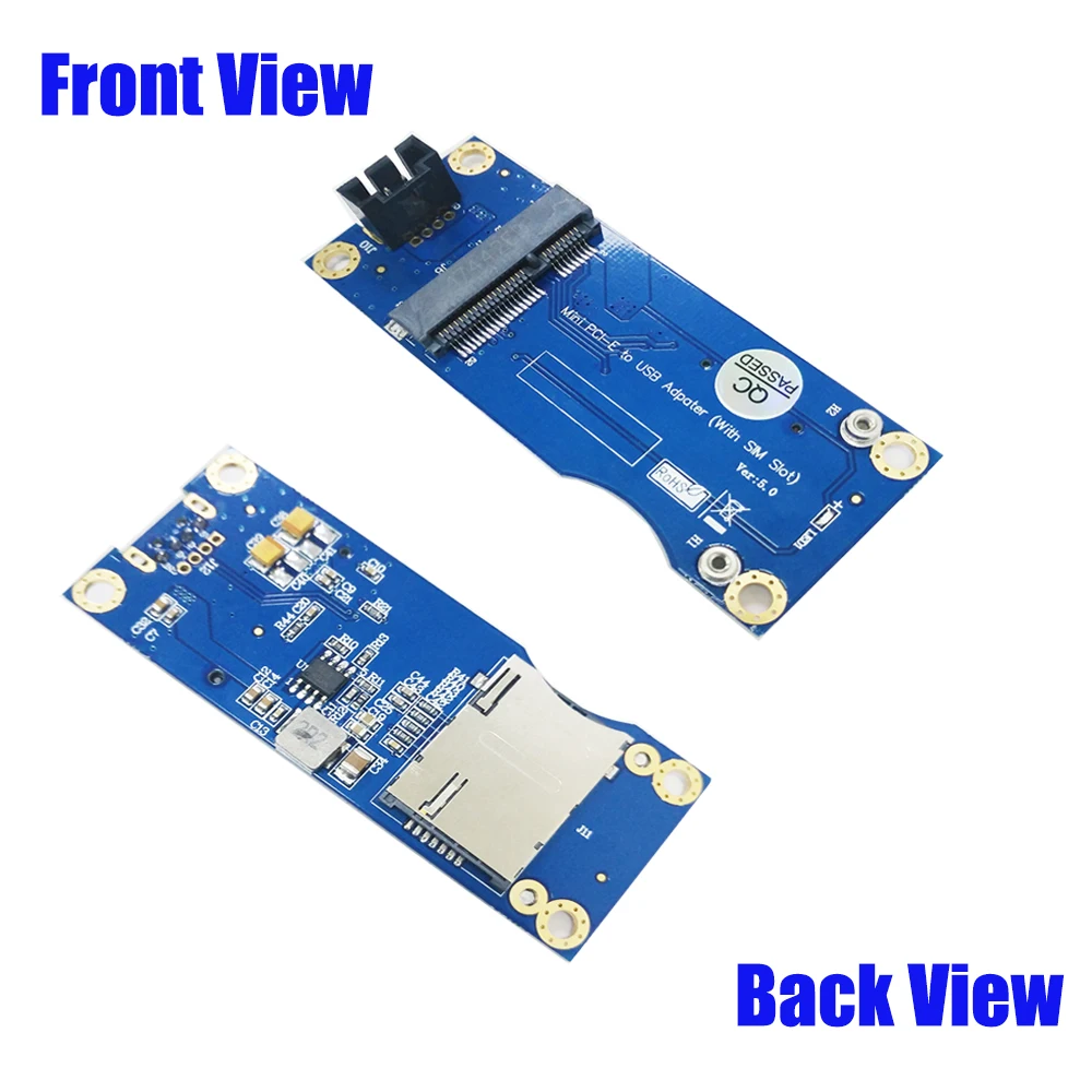 Новая переходная карта PCIE Mini PCI Express to USB-адаптер, слот для SIM-карты для модуля WWAN/LTE с 9-контактным USB-кабелем для материнской платы настольного компьютера