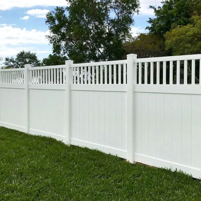 8Ft Outdoor Privacy Fencing Panels Black Pvc Fence Privacy Garden Vinyl Fencing and Gates for Home