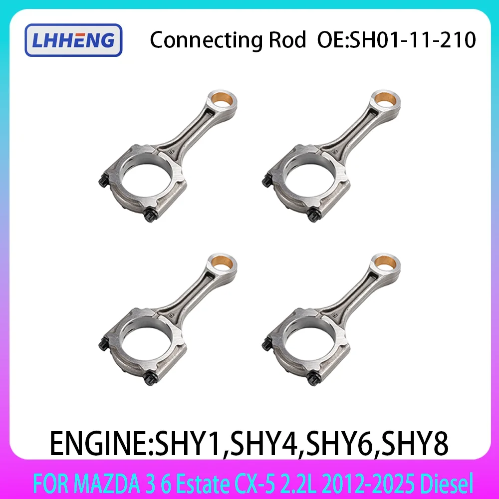 ENGINE Connecting Con Rod Kit for Mazda 3 Mazda 6 CX-5 2.2L L4 2.2 L T  LTR SHY1 SHY4 SHY6 SHY8 2011-2025 Diesel SH01-11-210